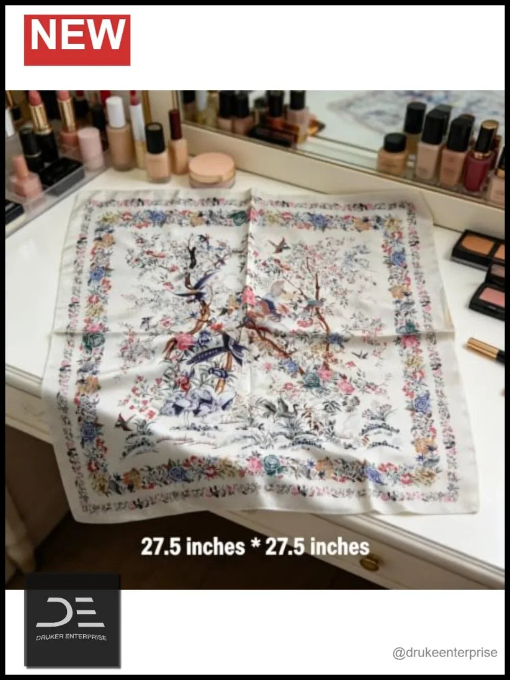 Silk Bandana Scarf for Women - Satin Head Wrap Hair Scarf 27.5